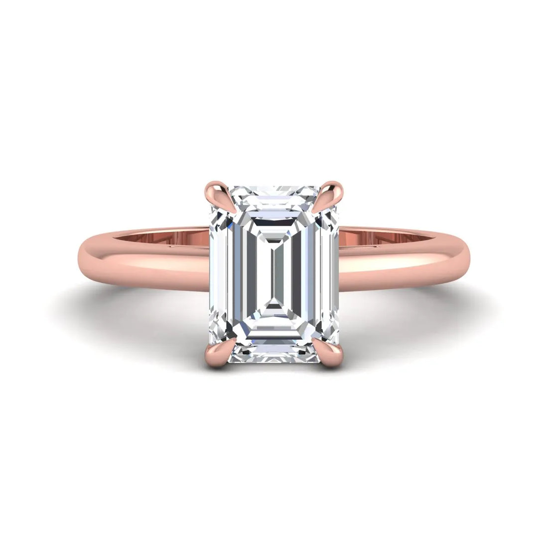 OctaPearl 2.5 ct Emerald Cut Solitaire Lab Grown Diamond Engagement Ring