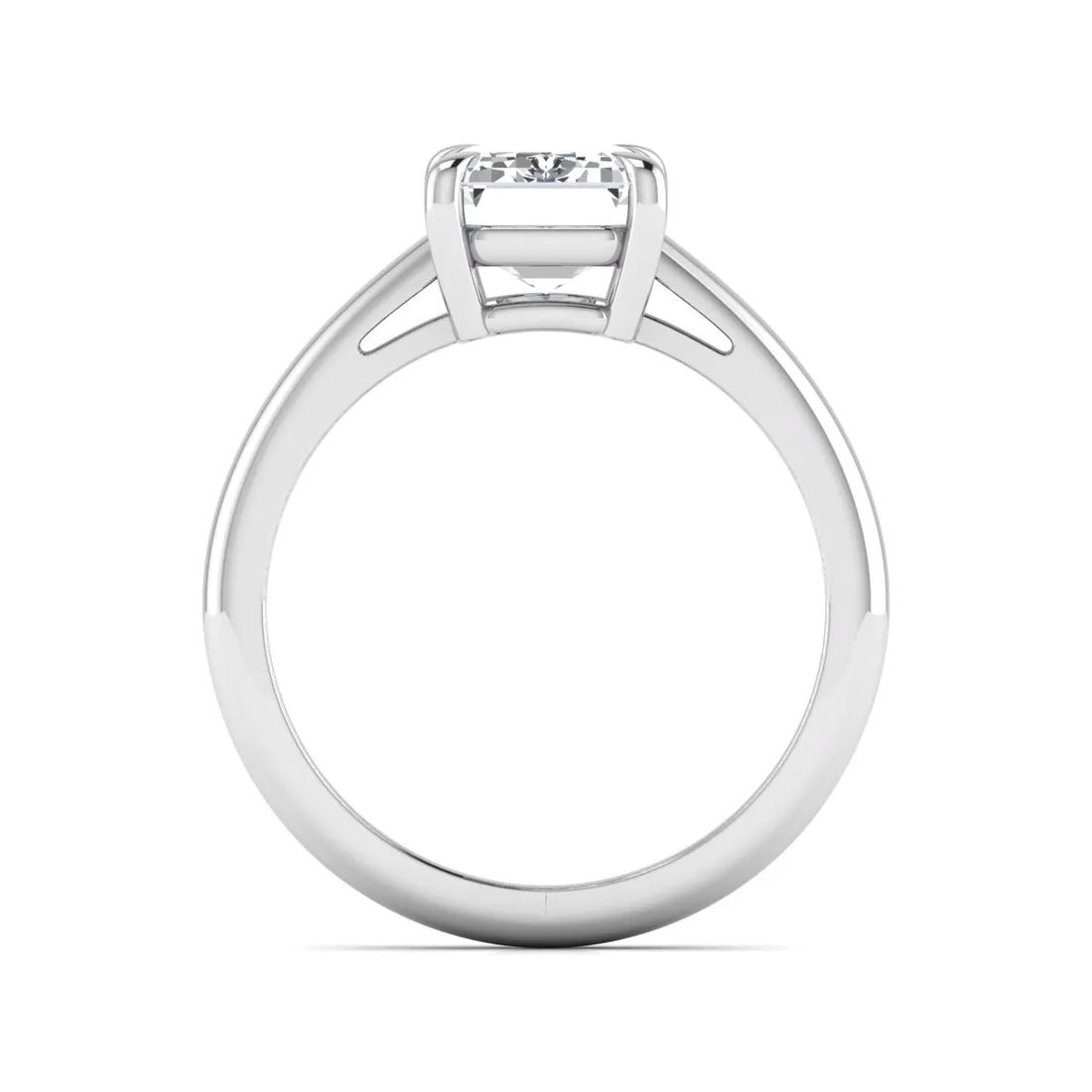 OctaPearl 2.5 ct Emerald Cut Solitaire Lab Grown Diamond Engagement Ring