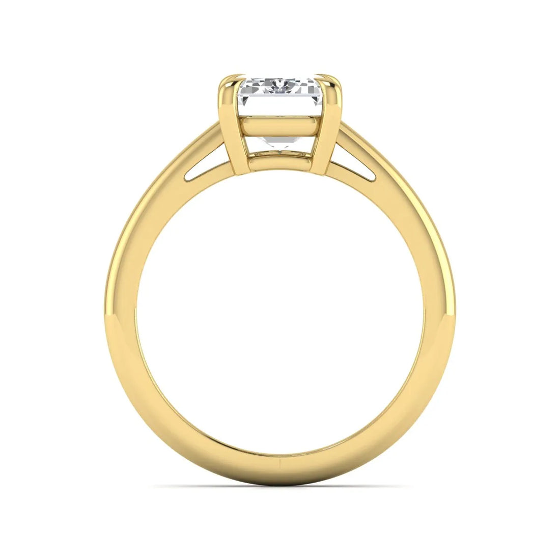 OctaPearl 2.5 ct Emerald Cut Solitaire Lab Grown Diamond Engagement Ring