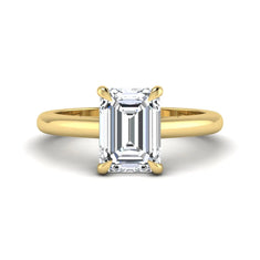 OctaPearl 2.5 ct Emerald Cut Solitaire Lab Grown Diamond Engagement Ring