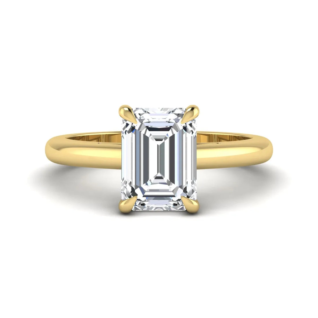 OctaPearl 2.5 ct Emerald Cut Solitaire Lab Grown Diamond Engagement Ring