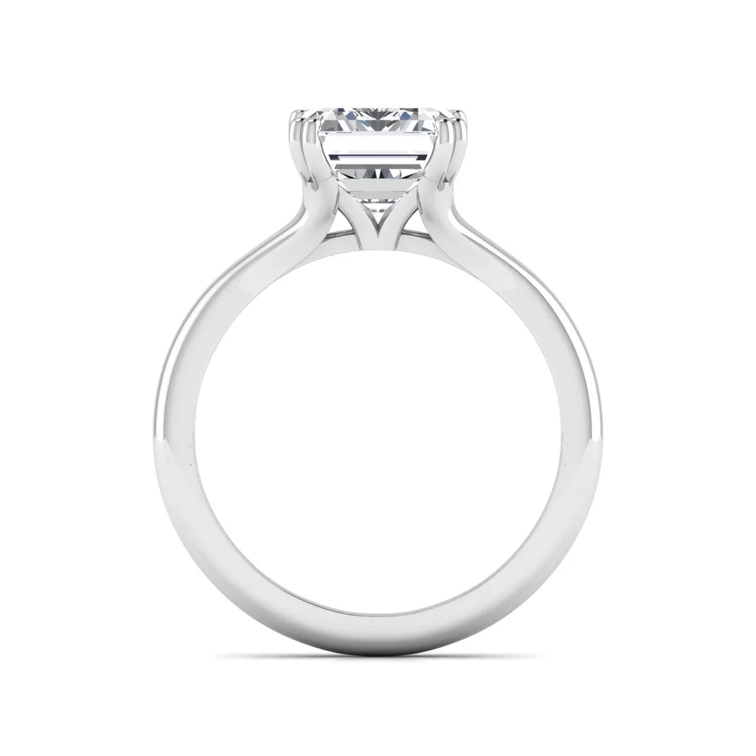 OctaPearl 3 ct Emerald Cut Solitaire Lab Grown Diamond Engagement Ring