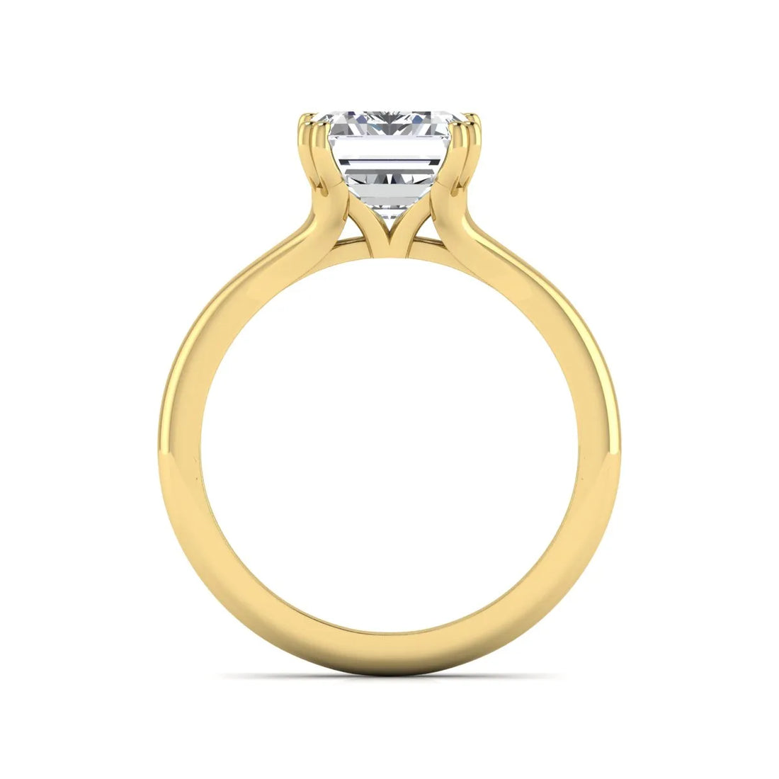 OctaPearl 3 ct Emerald Cut Solitaire Lab Grown Diamond Engagement Ring