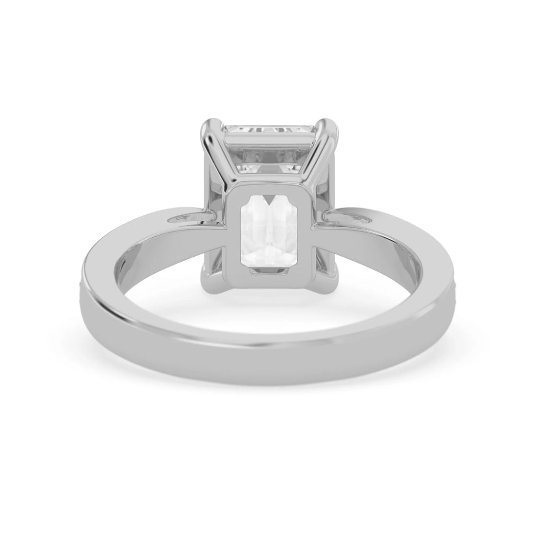 OctaPearl 2.5 ct Emerald Lab Grown Diamond Pave Engagement Ring