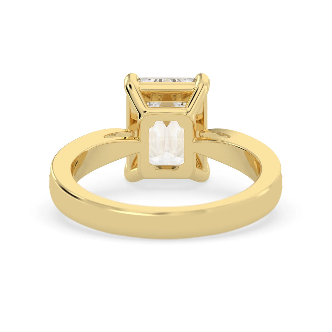 OctaPearl 2.5 ct Emerald Lab Grown Diamond Pave Engagement Ring