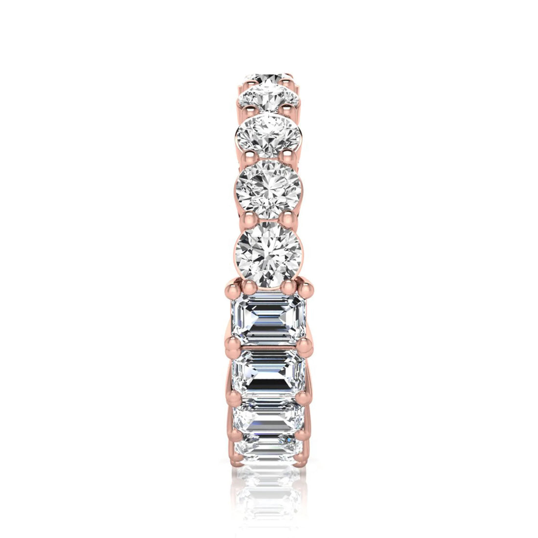 OctaPearl Full Eternity Lab Grown Diamond Stackable Wedding Band