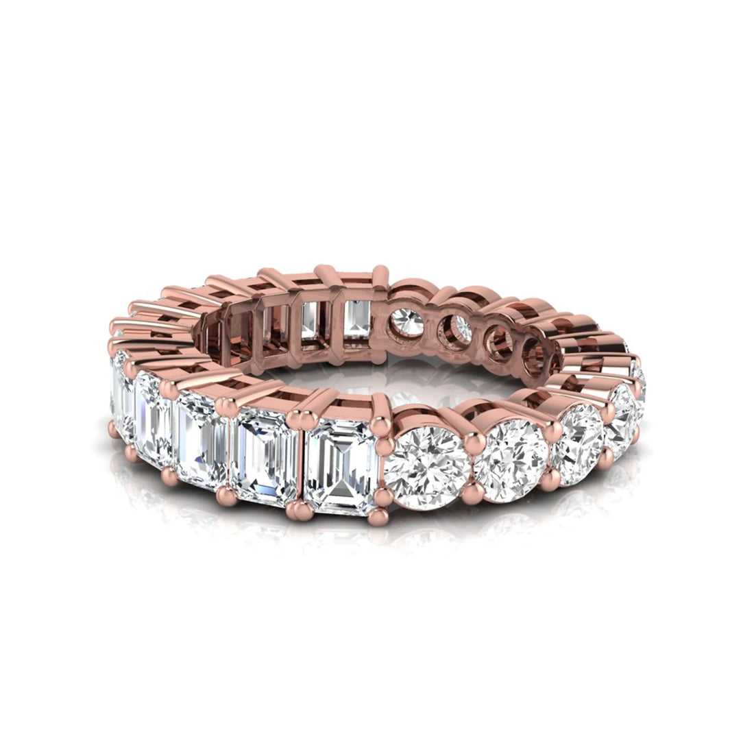 OctaPearl Full Eternity Lab Grown Diamond Stackable Wedding Band