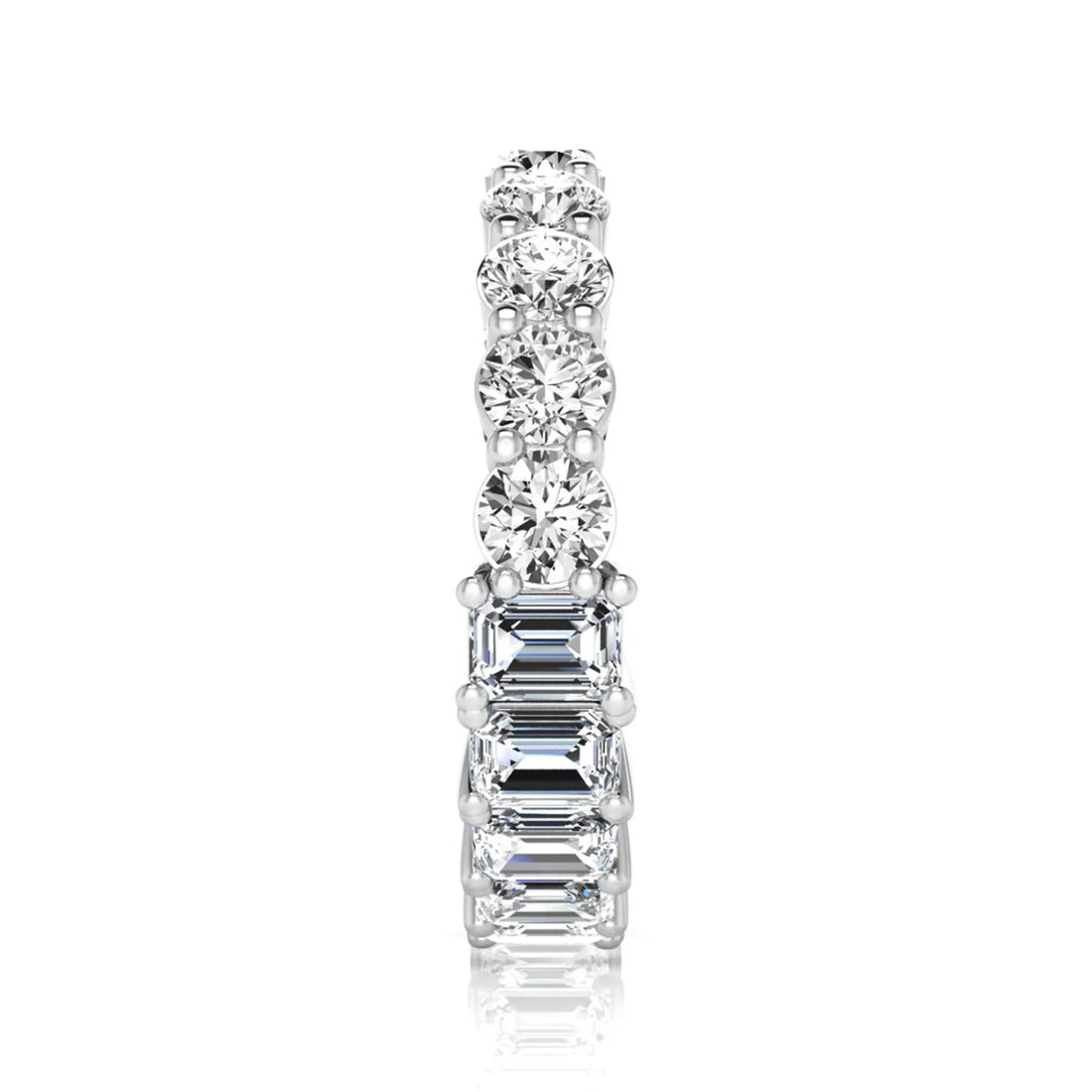OctaPearl Full Eternity Lab Grown Diamond Stackable Wedding Band