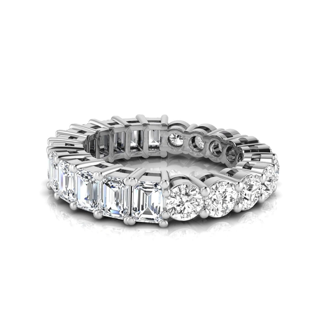 OctaPearl Full Eternity Lab Grown Diamond Stackable Wedding Band