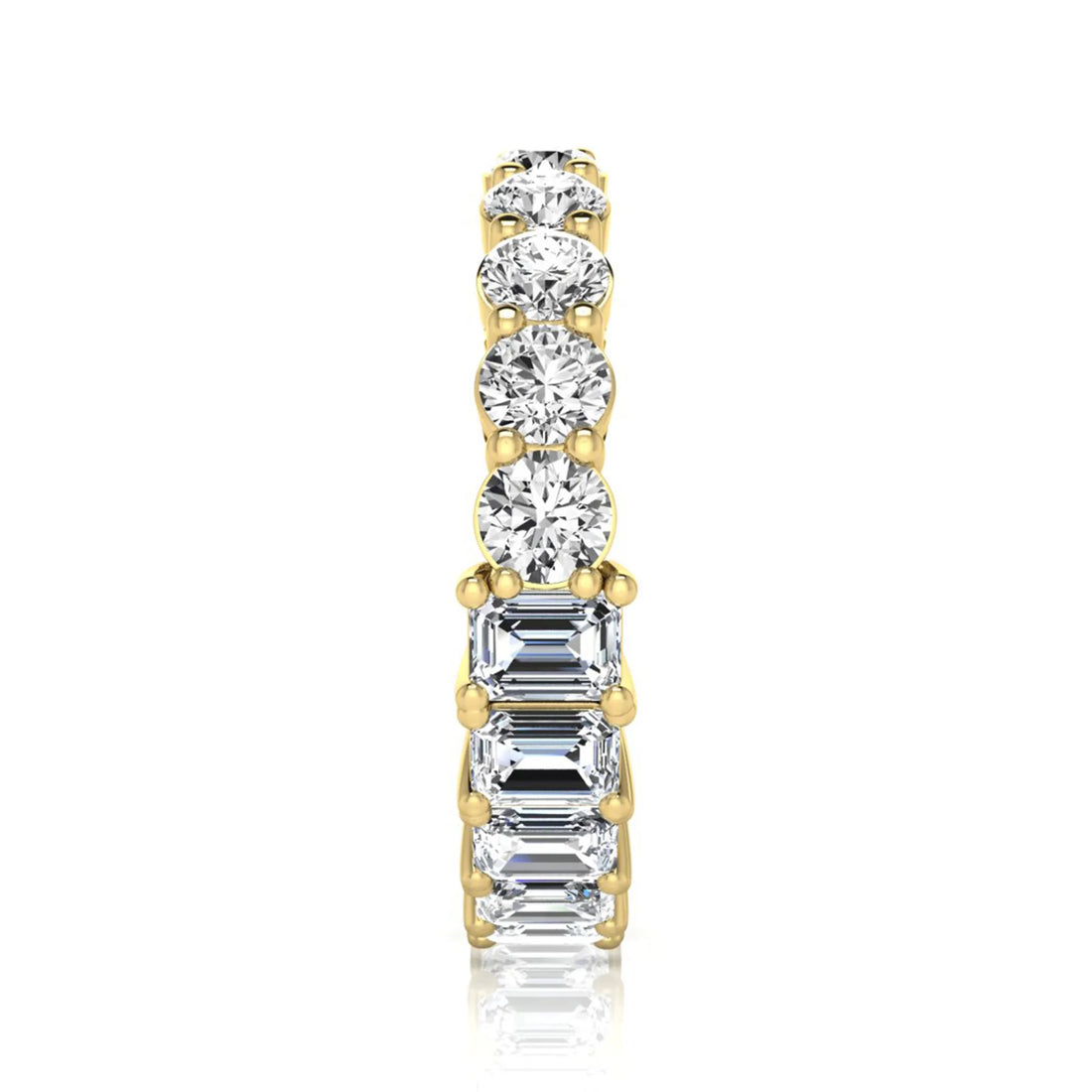 OctaPearl Full Eternity Lab Grown Diamond Stackable Wedding Band