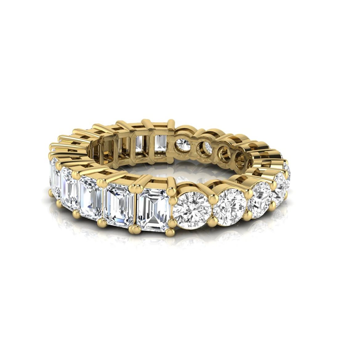 OctaPearl Full Eternity Lab Grown Diamond Stackable Wedding Band