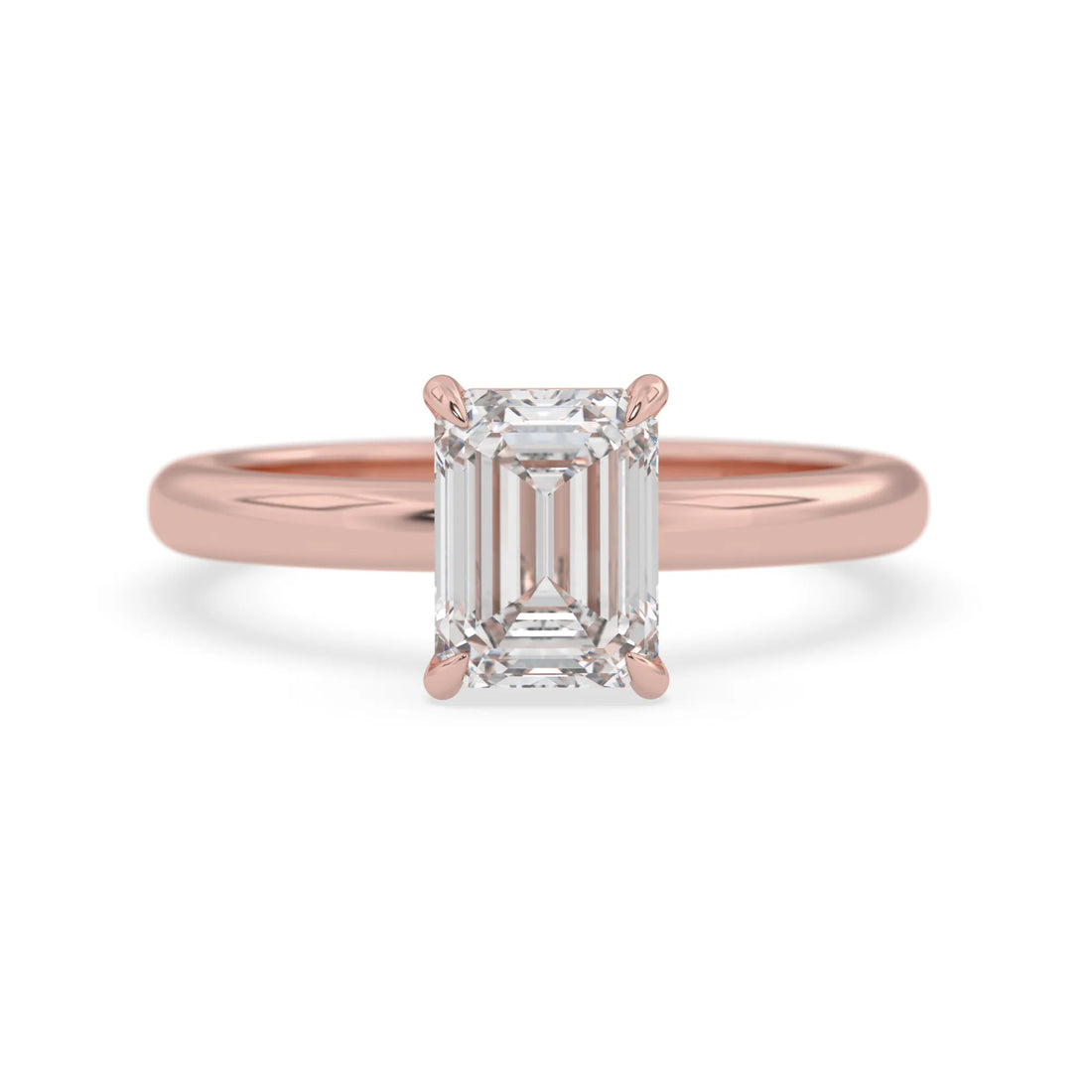 OctaPearl 1.5 ct Emerald Cut Lab Grown Diamond Solitaire Engagement Ring
