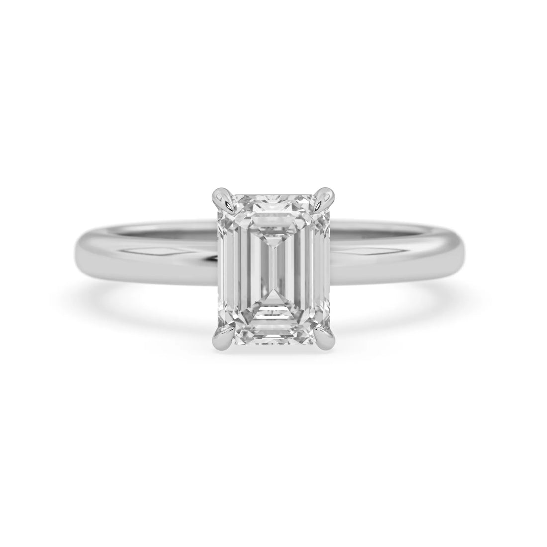 OctaPearl 1.5 ct Emerald Cut Lab Grown Diamond Solitaire Engagement Ring