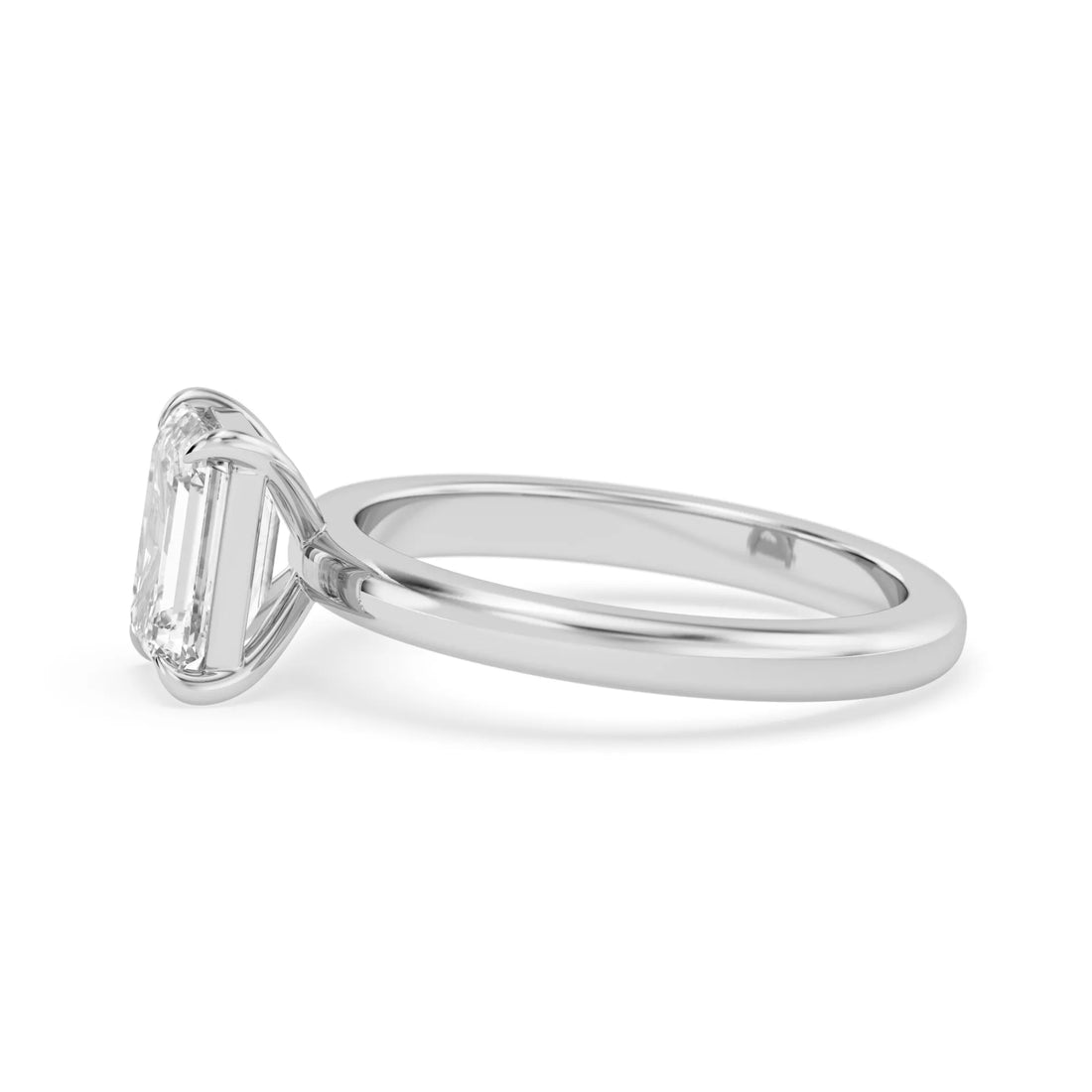 OctaPearl 1.5 ct Emerald Cut Lab Grown Diamond Solitaire Engagement Ring