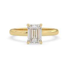 OctaPearl 1.5 ct Emerald Cut Lab Grown Diamond Solitaire Engagement Ring