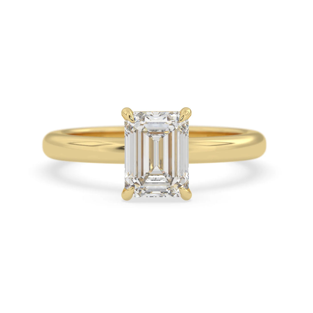OctaPearl 1.5 ct Emerald Cut Lab Grown Diamond Solitaire Engagement Ring