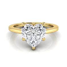 OctaPearl 1.5 ct Heart Five Prong Lab Grown Diamond Solitaire Engagement Ring