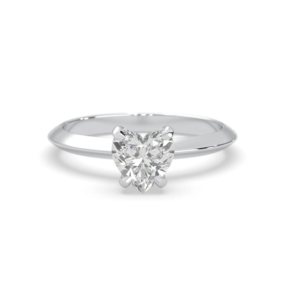 OctaPearl Heart Cut Solitaire Engagement Ring