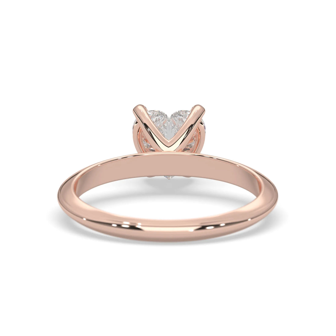 OctaPearl Heart Cut Solitaire Engagement Ring