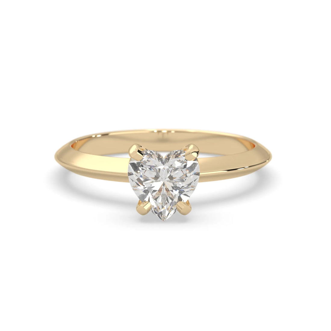 OctaPearl Heart Cut Solitaire Engagement Ring