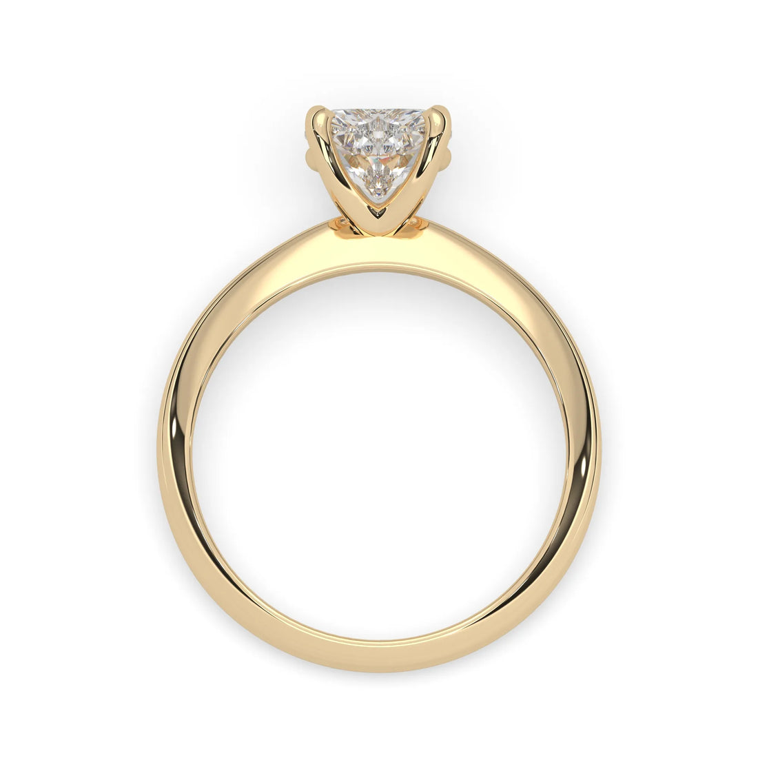 OctaPearl Heart Cut Solitaire Engagement Ring