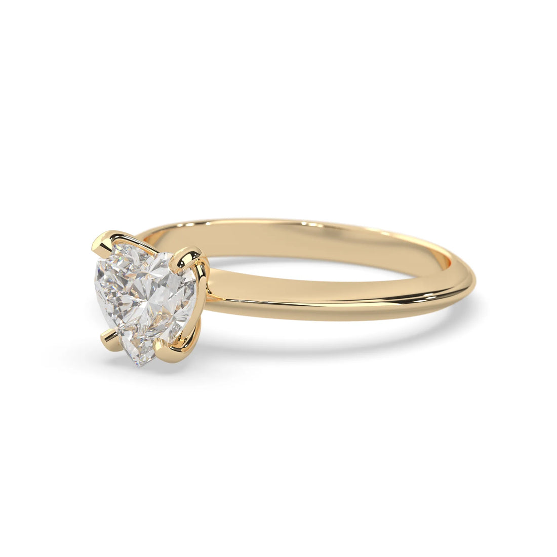 OctaPearl Heart Cut Solitaire Engagement Ring