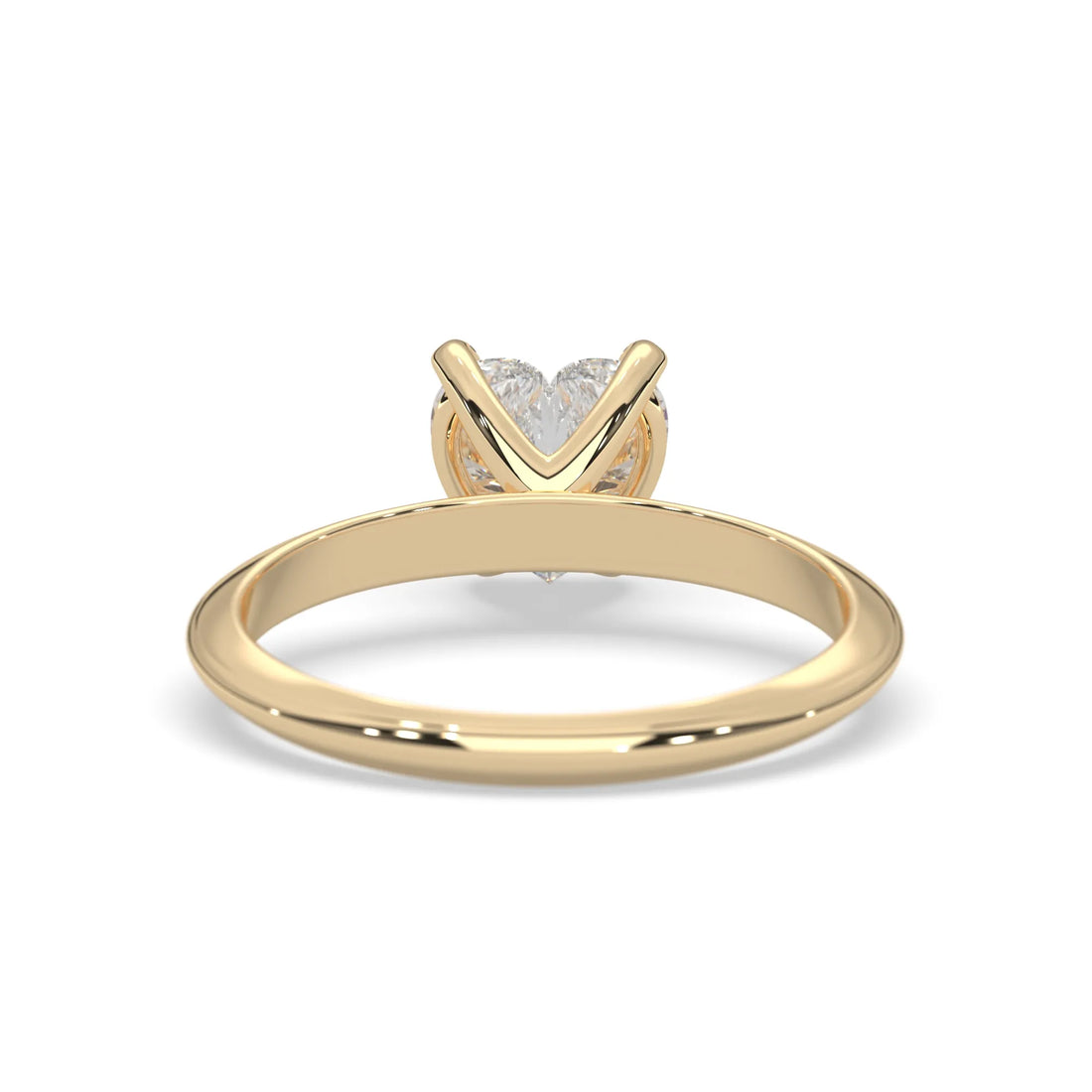 OctaPearl Heart Cut Solitaire Engagement Ring