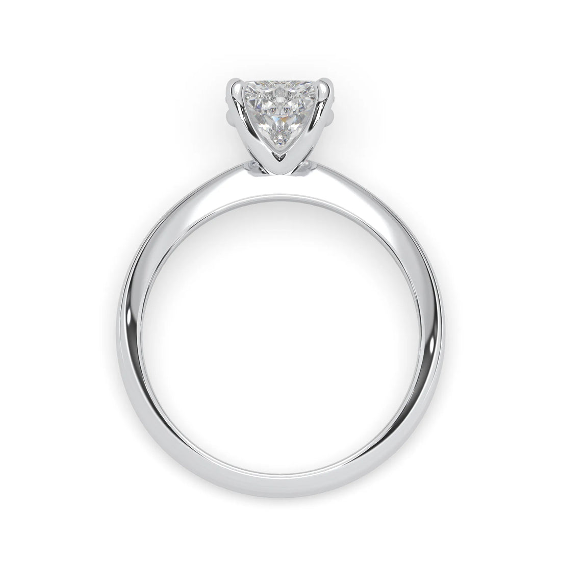 OctaPearl Heart Cut Solitaire Engagement Ring