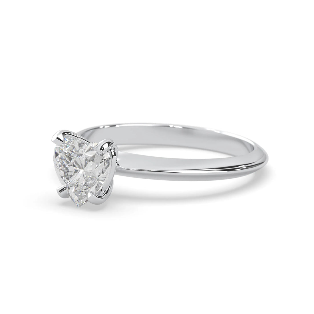 OctaPearl Heart Cut Solitaire Engagement Ring