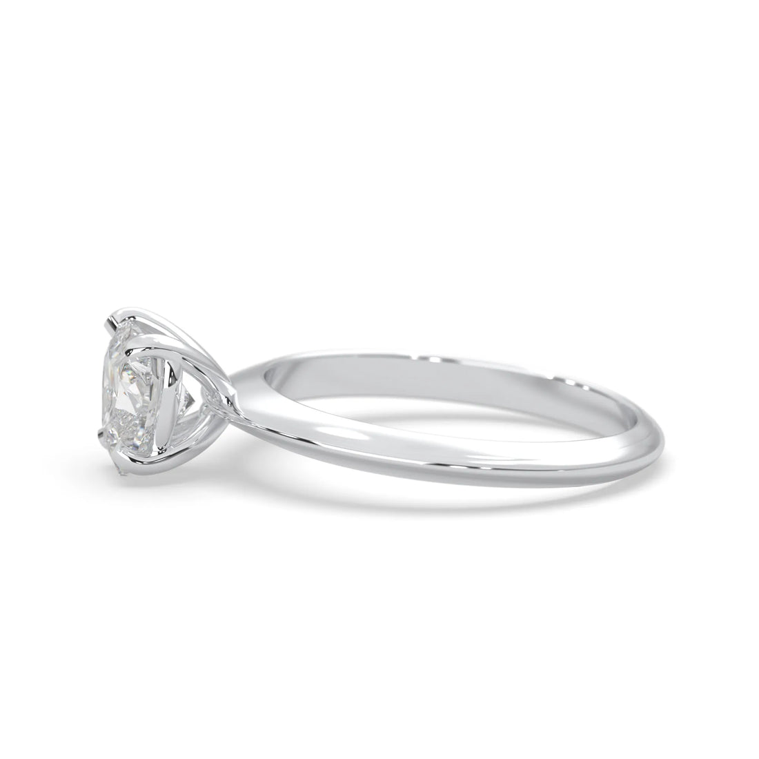 OctaPearl Heart Cut Solitaire Engagement Ring