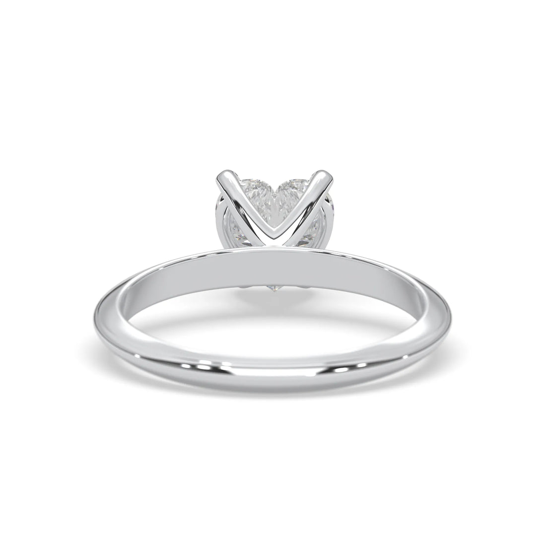 OctaPearl Heart Cut Solitaire Engagement Ring