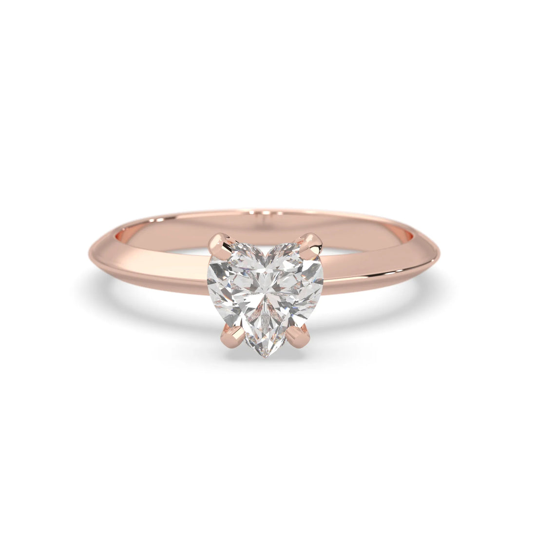 OctaPearl Heart Cut Solitaire Engagement Ring