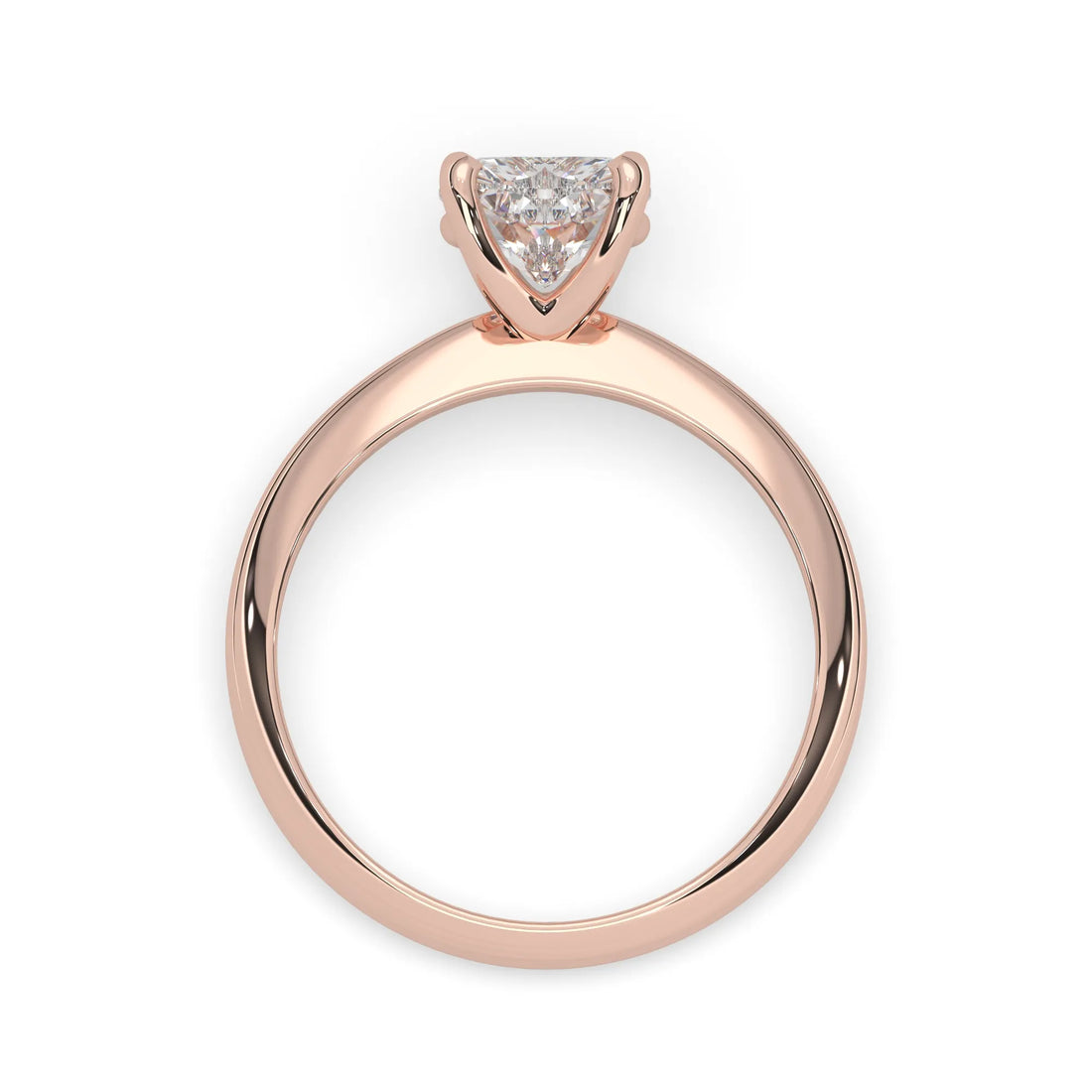 OctaPearl Heart Cut Solitaire Engagement Ring