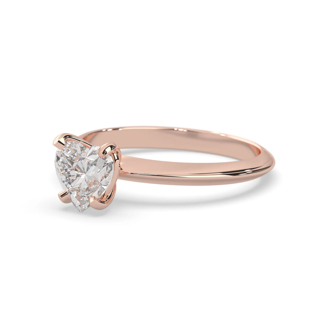 OctaPearl Heart Cut Solitaire Engagement Ring