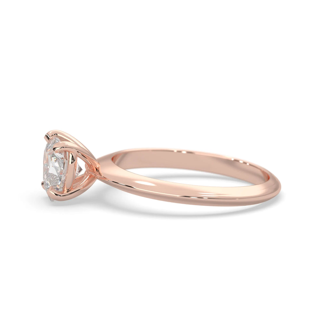 OctaPearl Heart Cut Solitaire Engagement Ring