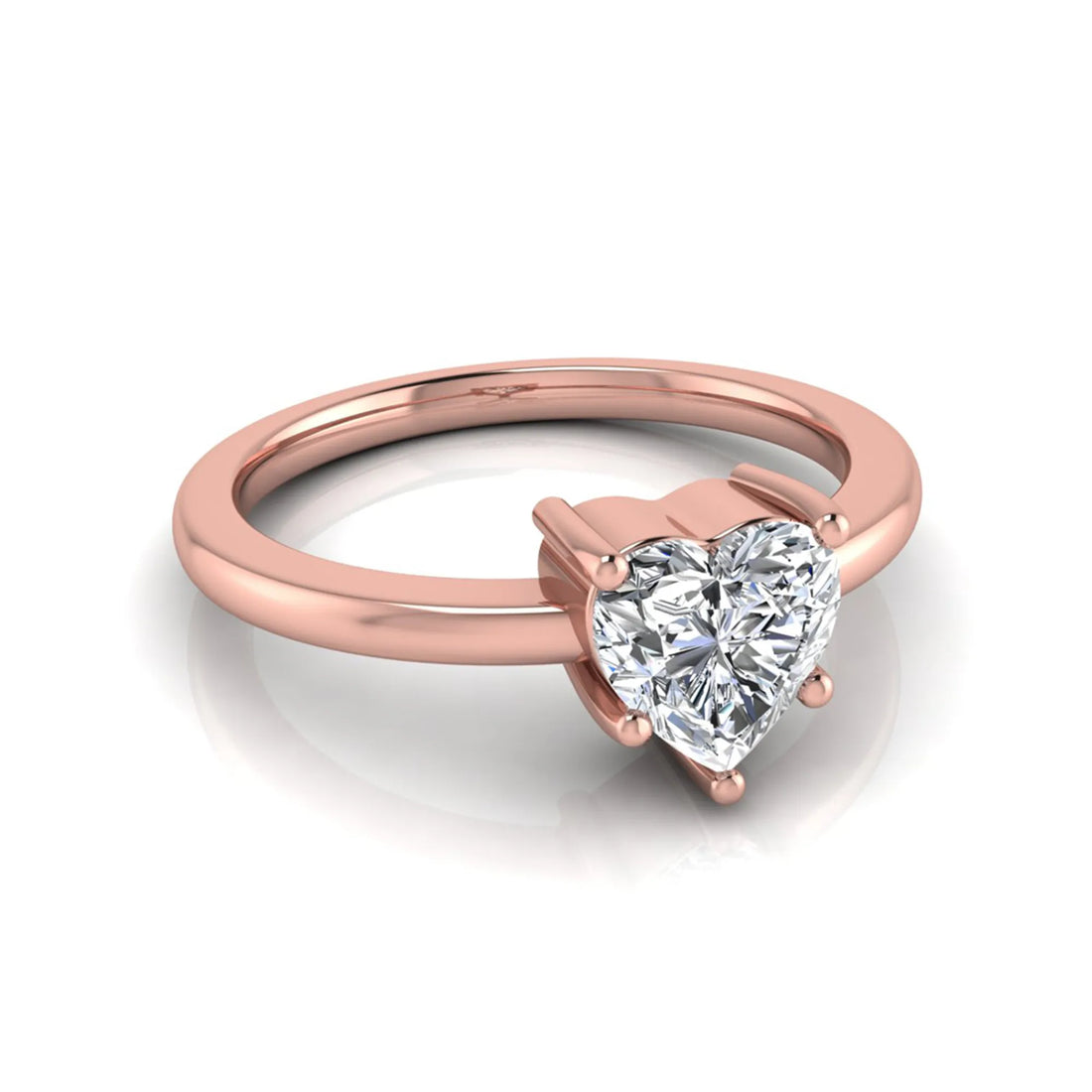 OctaPearl 1 ct Heart Cut Lab Grown Diamond Solitaire Engagement Ring