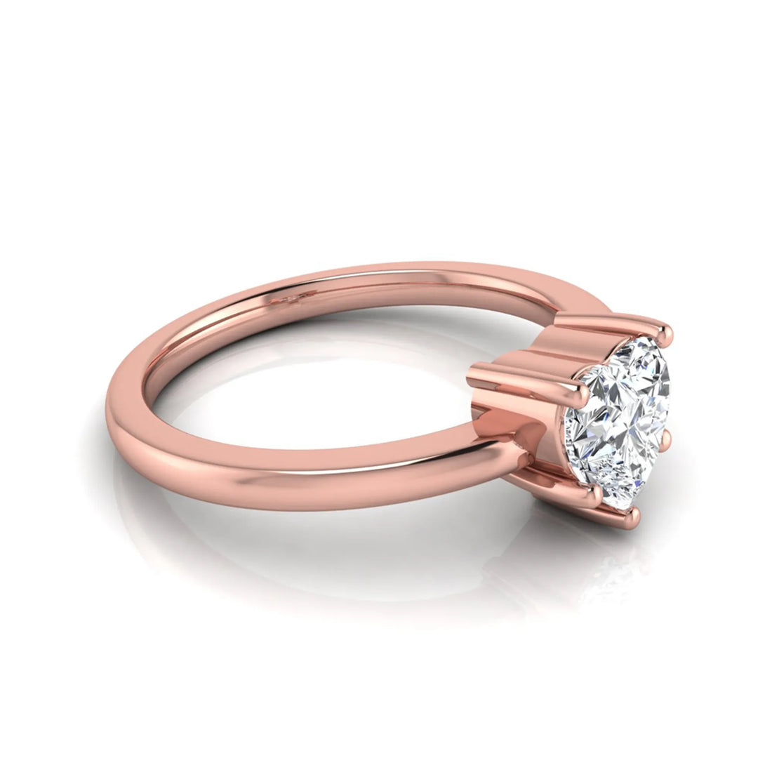 OctaPearl 1 ct Heart Cut Lab Grown Diamond Solitaire Engagement Ring
