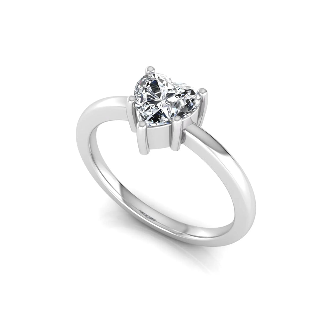 OctaPearl 1 ct Heart Cut Lab Grown Diamond Solitaire Engagement Ring