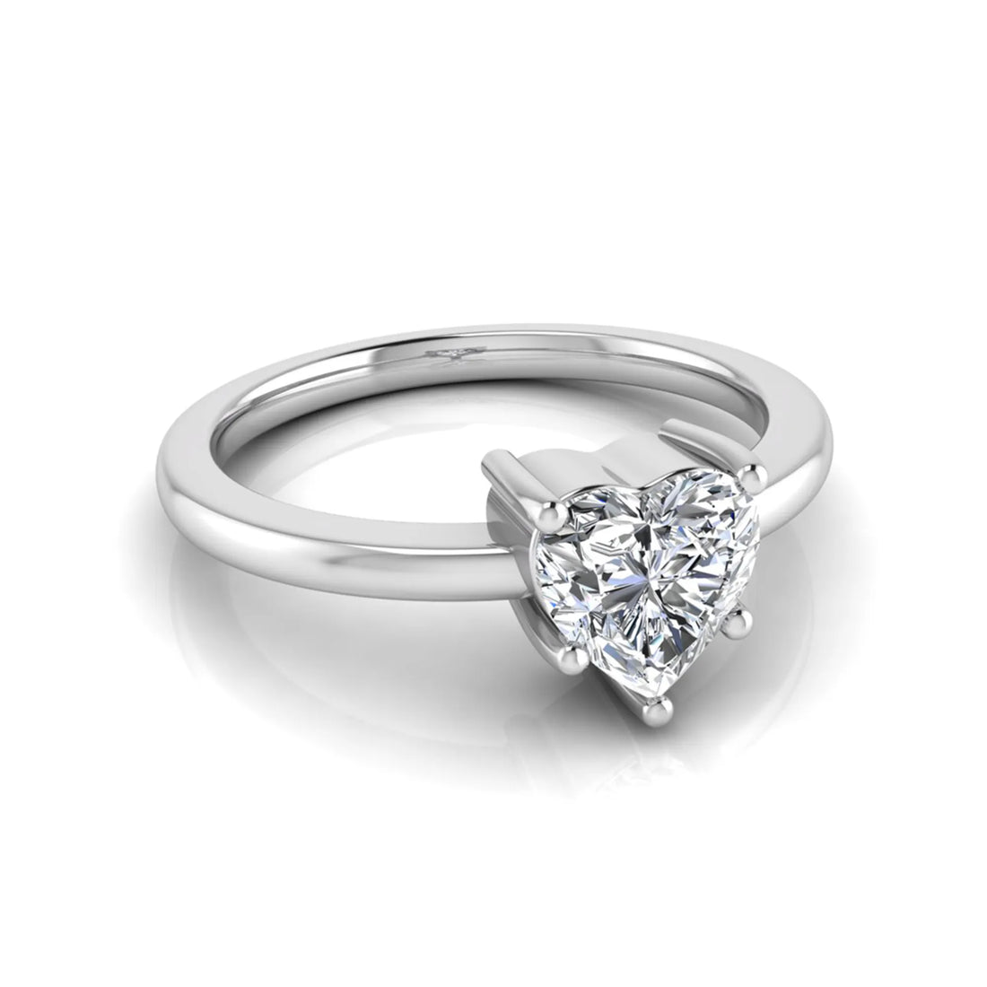 OctaPearl 1 ct Heart Cut Lab Grown Diamond Solitaire Engagement Ring