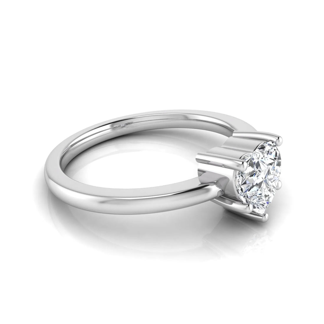 OctaPearl 1 ct Heart Cut Lab Grown Diamond Solitaire Engagement Ring