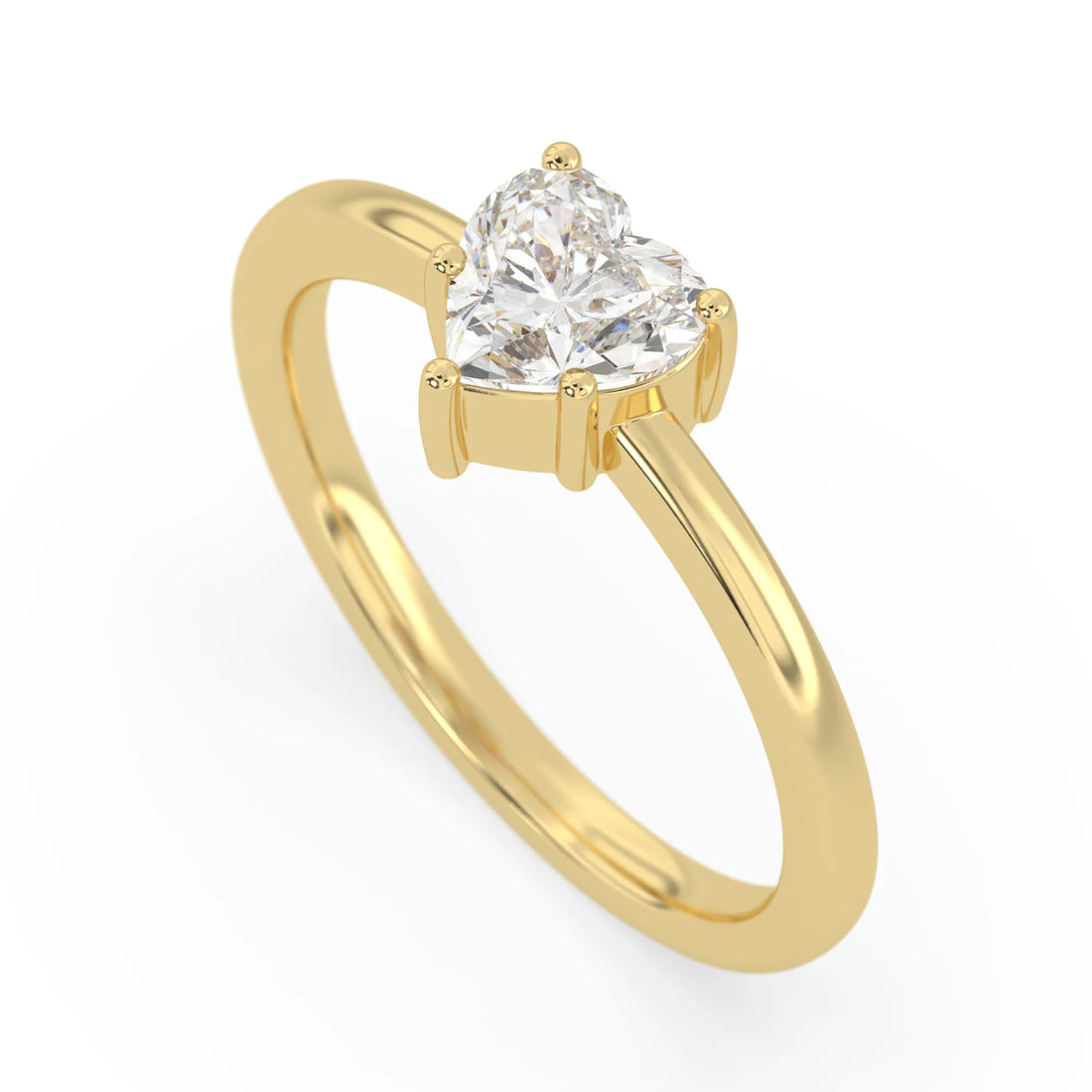OctaPearl 1 ct Heart Cut Lab Grown Diamond Solitaire Engagement Ring