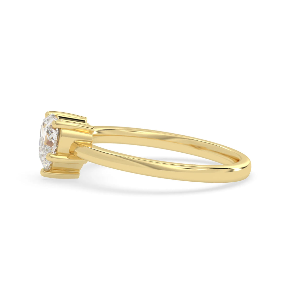 OctaPearl 1 ct Heart Cut Lab Grown Diamond Solitaire Engagement Ring