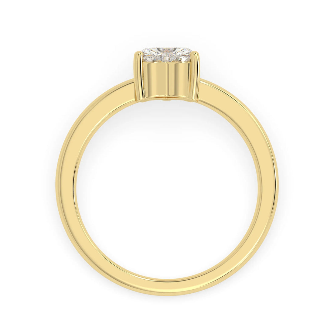 OctaPearl 1 ct Heart Cut Lab Grown Diamond Solitaire Engagement Ring