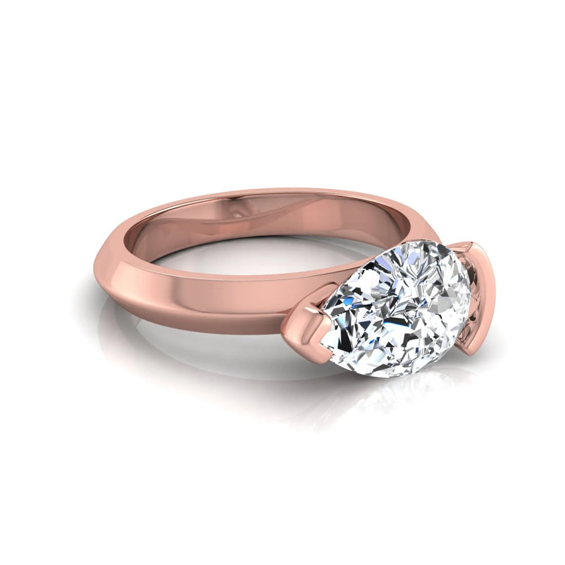 OctaPearl IGI Certified 3 ct Pear Cut Lab Grown Diamond Solitaire Engagement Ring