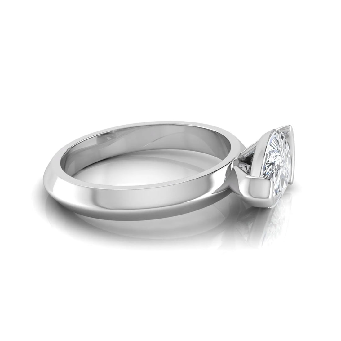 OctaPearl IGI Certified 3 ct Pear Cut Lab Grown Diamond Solitaire Engagement Ring