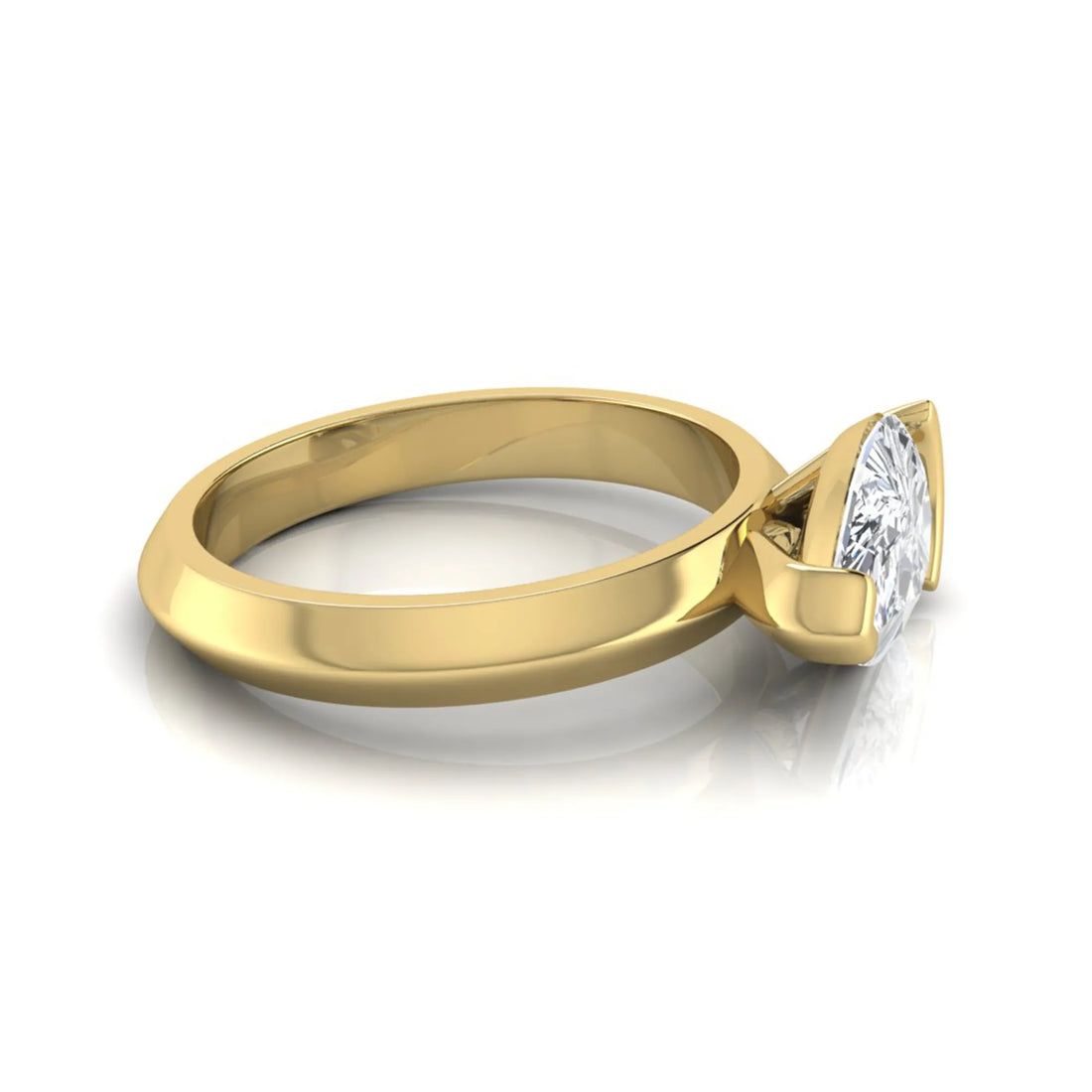 OctaPearl IGI Certified 3 ct Pear Cut Lab Grown Diamond Solitaire Engagement Ring