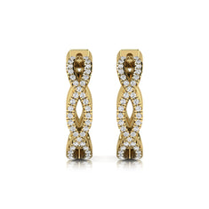OctaPearl Infinity Pavé Lab Grown Diamond Huggie Hoop Earrings - alternate view