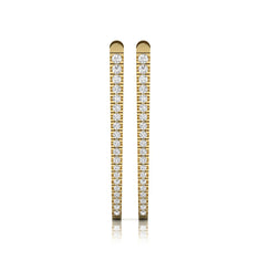 OctaPearl Inside-Out Round Lab Grown Diamond Hoop Earrings - alternate view