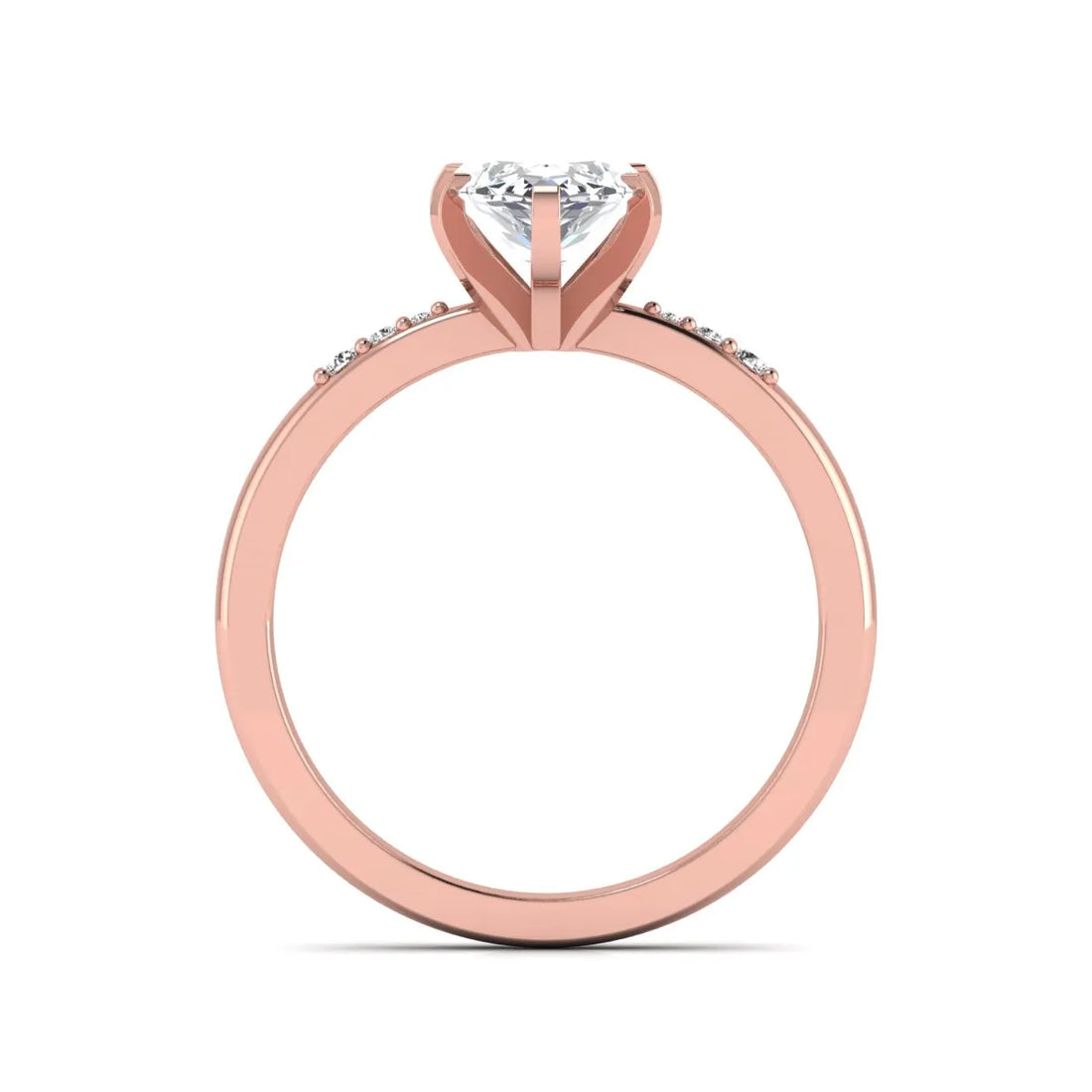 OctaPearl 2.5 ct Marquise Cut Lab Grown Diamond Accent Engagement Ring