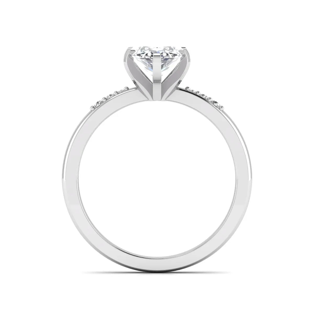 OctaPearl 2.5 ct Marquise Cut Lab Grown Diamond Accent Engagement Ring